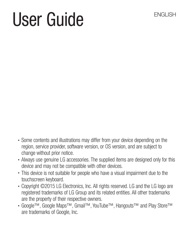 User GuideENGLISHSome contents and illustrations may differ from your device depending on theregion, service provider, software 
