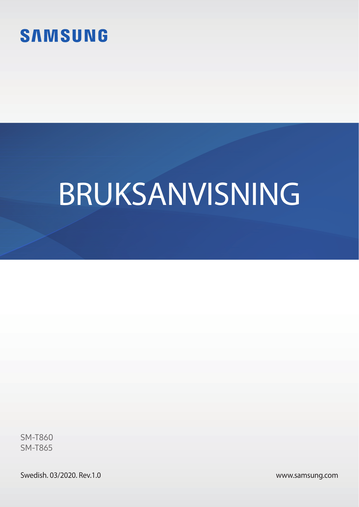 BRUKSANVISNINGSM-T860SM-T865Swedish. 03/2020. Rev.1.0www.samsung.com