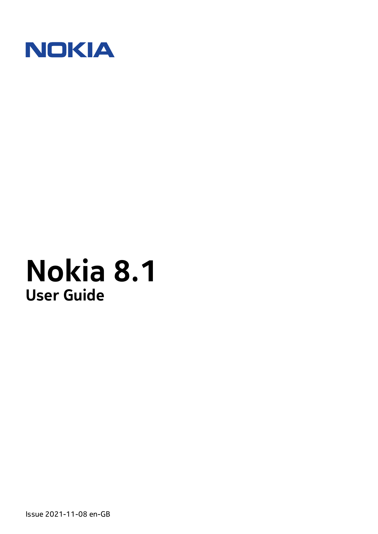 Nokia 8.1User GuideIssue 2021-11-08 en-GB