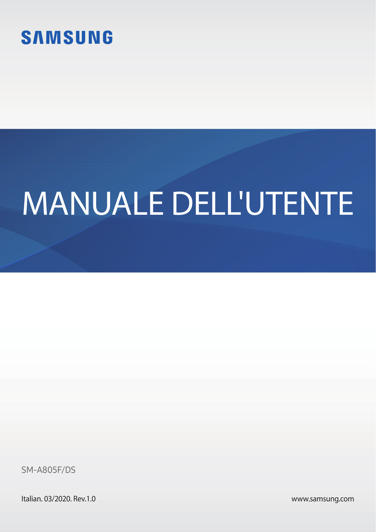 MANUALE DELL'UTENTESM-A805F/DSItalian. 03/2020. Rev.1.0www.samsung.com