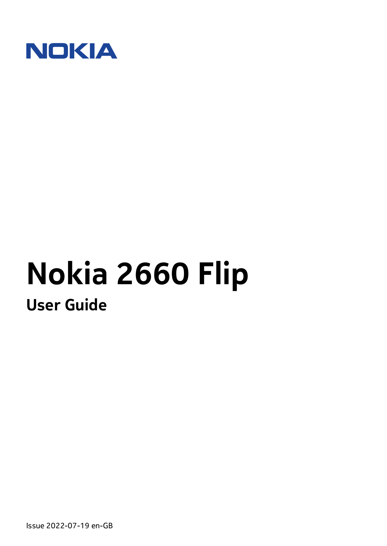 Nokia 2660 FlipUser GuideIssue 2022-07-19 en-GB