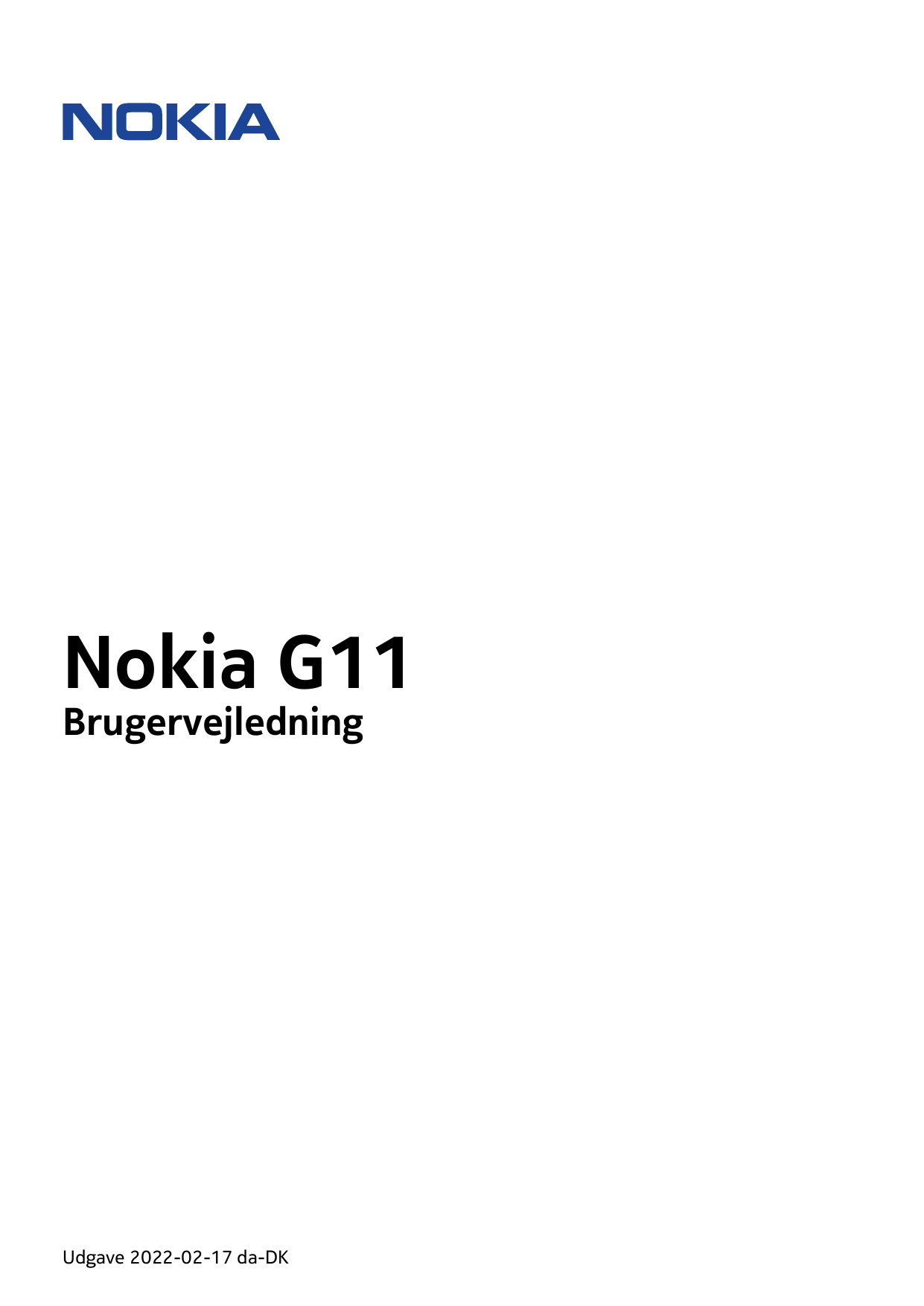 Nokia G11BrugervejledningUdgave 2022-02-17 da-DK