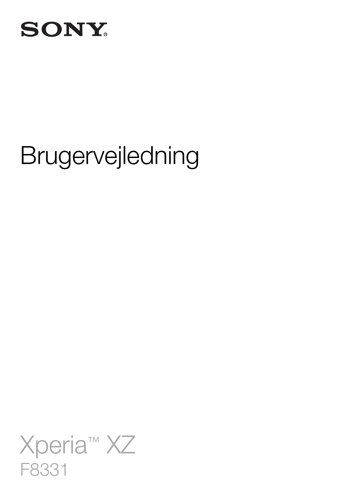 BrugervejledningXperia™ XZF8331