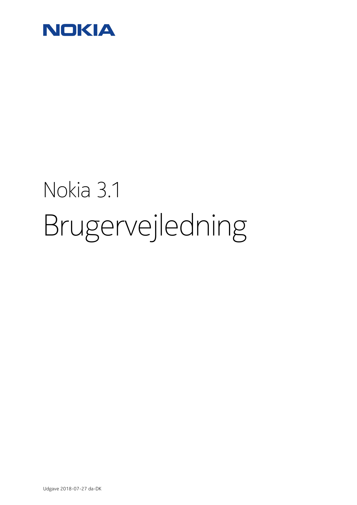 Nokia 3.1BrugervejledningUdgave 2018-07-27 da-DK