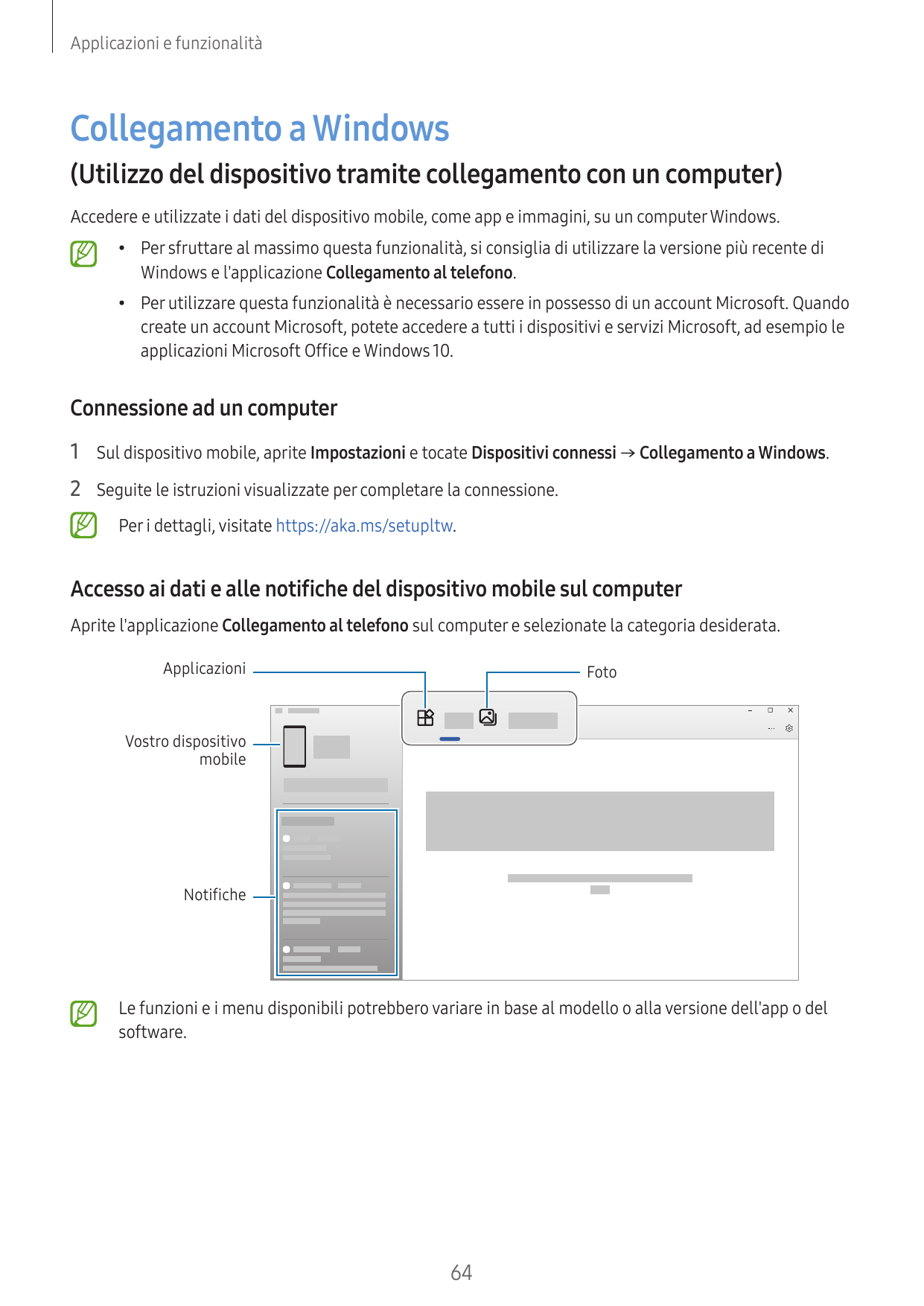 Applicazioni e funzionalitàCollegamento a Windows(Utilizzo del dispositivo tramite collegamento con un computer)Accedere e utili