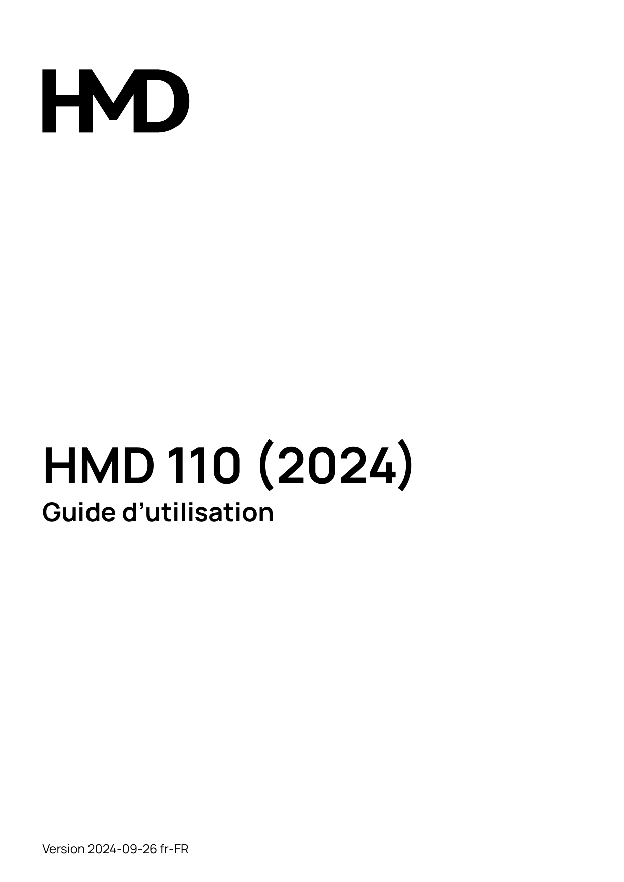 HMD 110 (2024)Guide d’utilisationVersion 2024-09-26 fr-FR