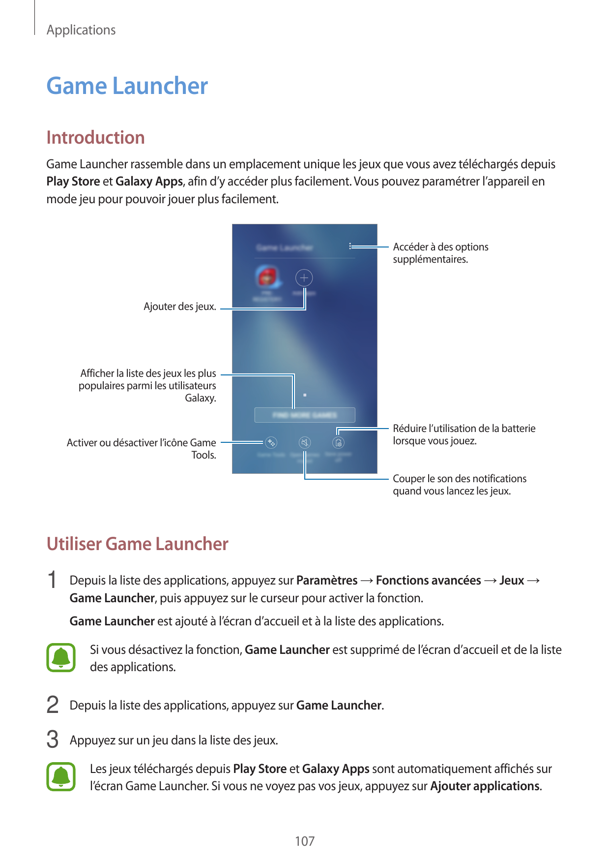 ApplicationsGame LauncherIntroductionGame Launcher rassemble dans un emplacement unique les jeux que vous avez téléchargés depui