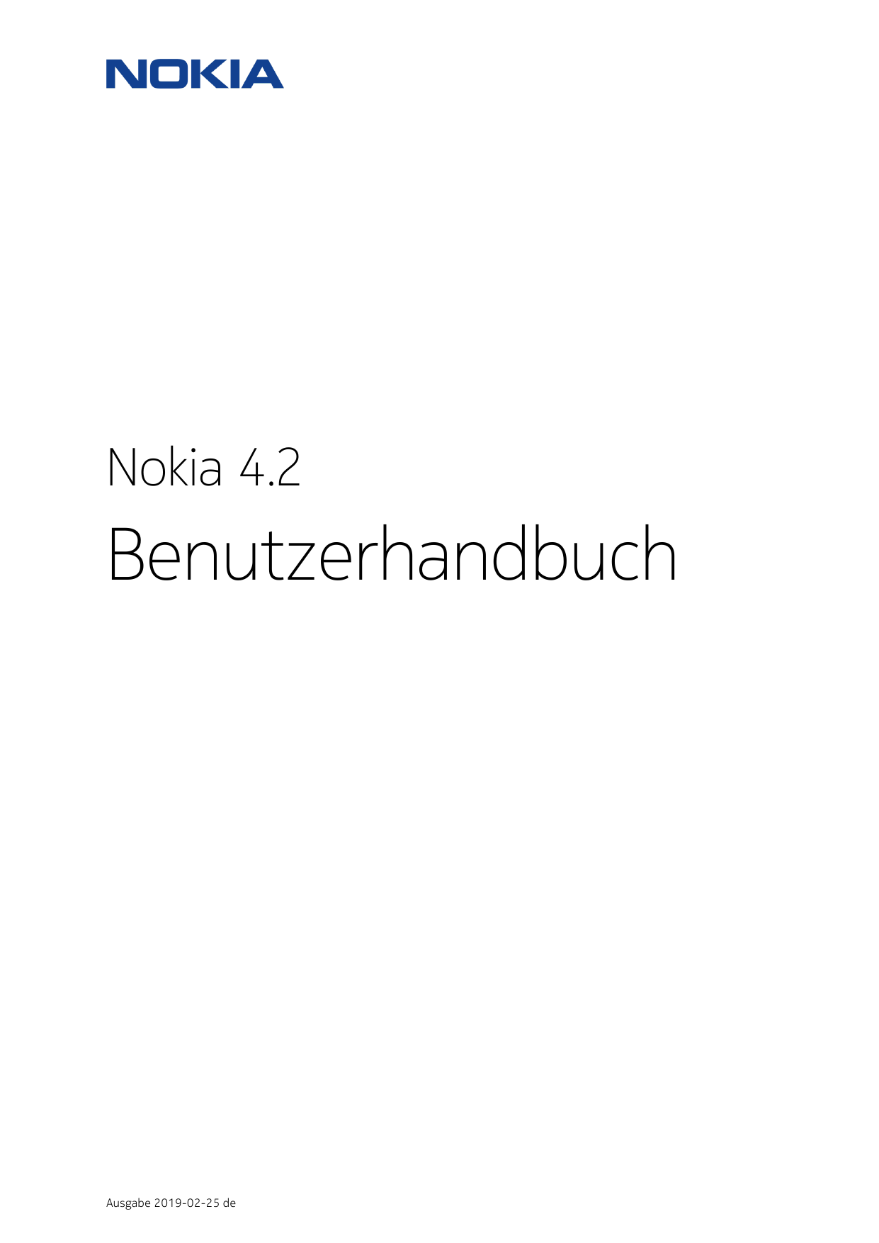 Nokia 4.2BenutzerhandbuchAusgabe 2019-02-25 de