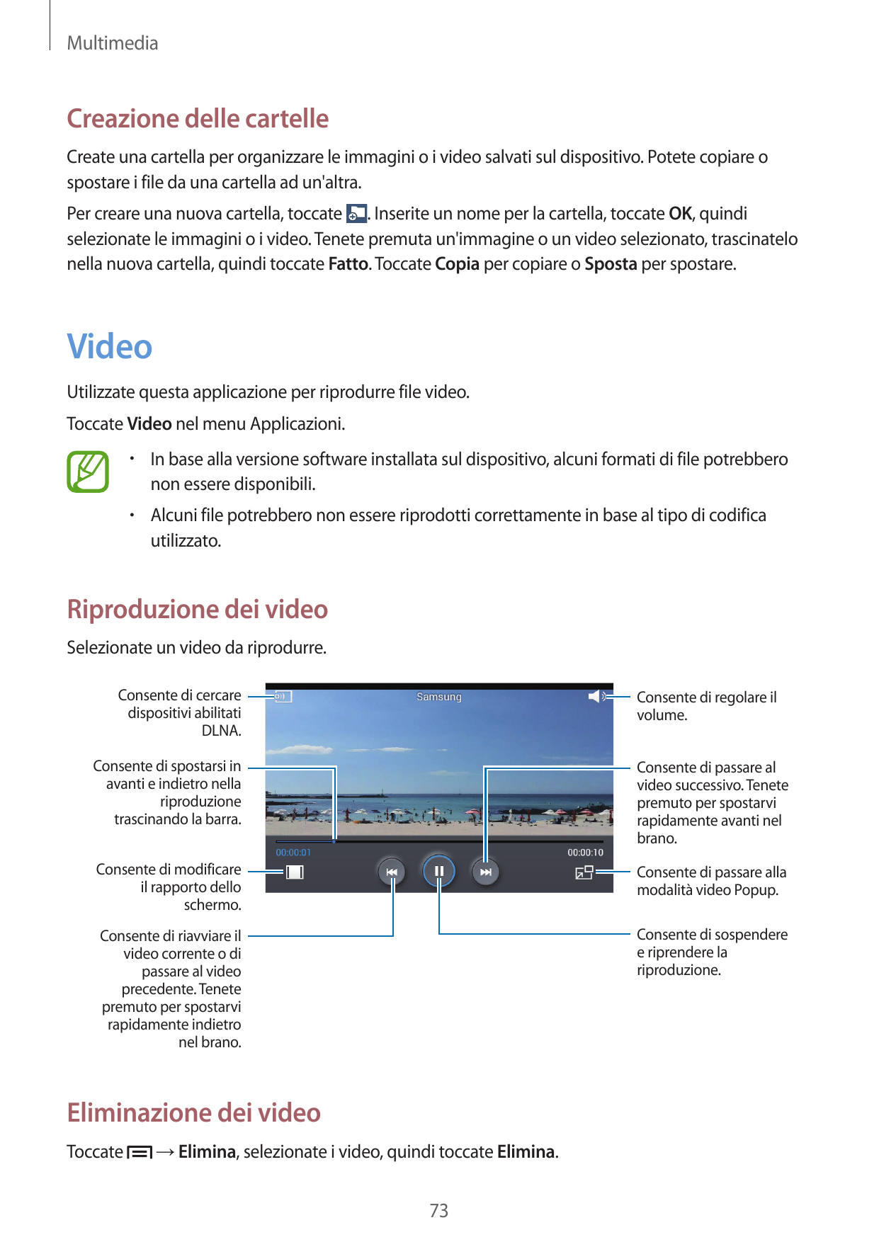 MultimediaCreazione delle cartelleCreate una cartella per organizzare le immagini o i video salvati sul dispositivo. Potete copi