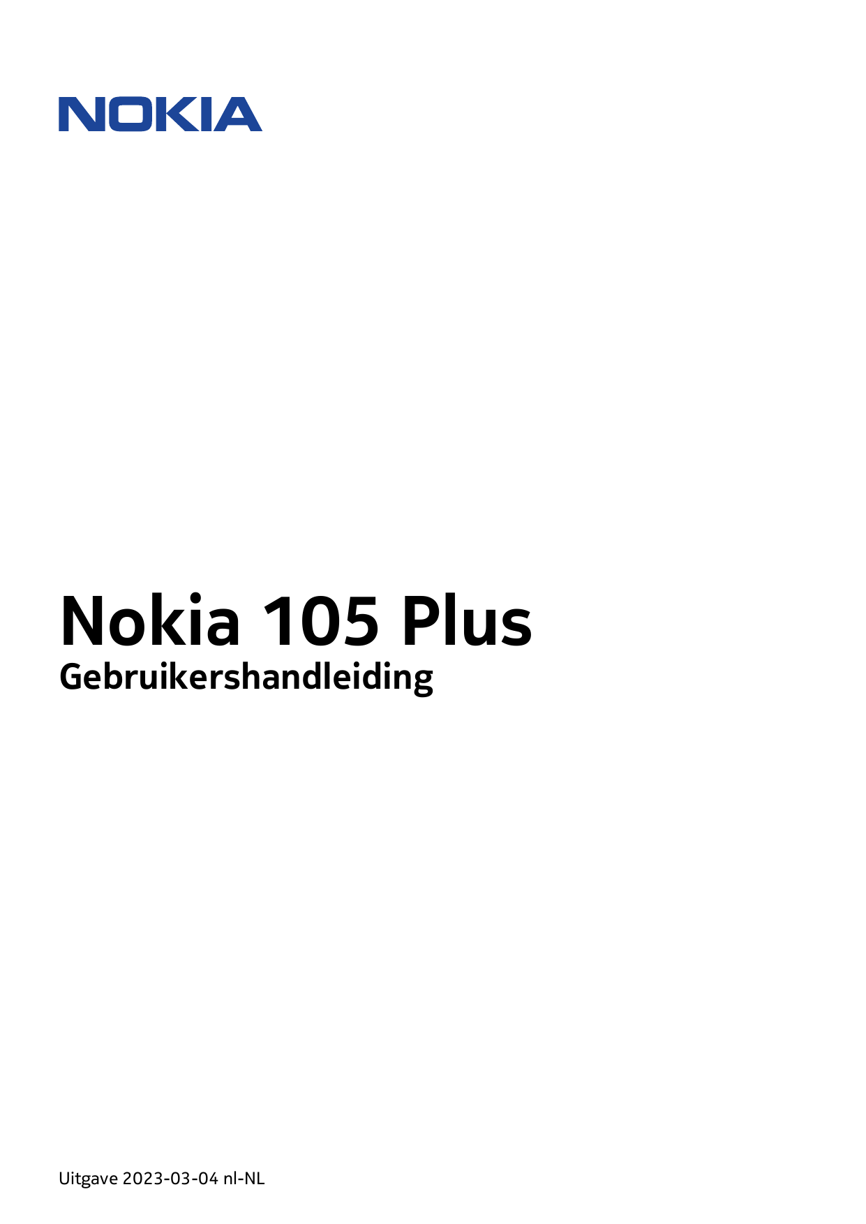 Nokia 105 PlusGebruikershandleidingUitgave 2023-03-04 nl-NL