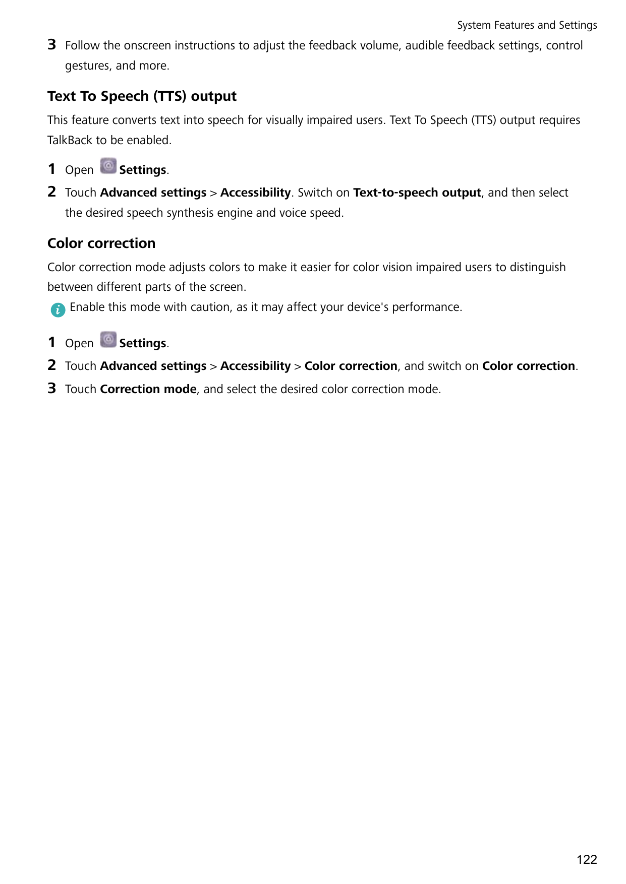 System Features and Settings3Follow the onscreen instructions to adjust the feedback volume, audible feedback settings, controlg