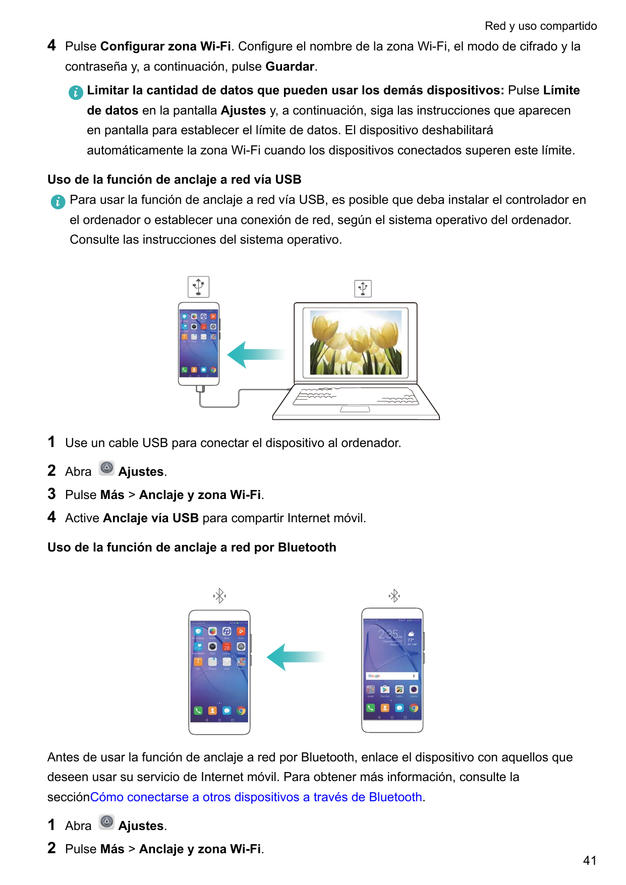 Red y uso compartido4Pulse Configurar zona Wi-Fi. Configure el nombre de la zona Wi-Fi, el modo de cifrado y lacontraseña y, a c