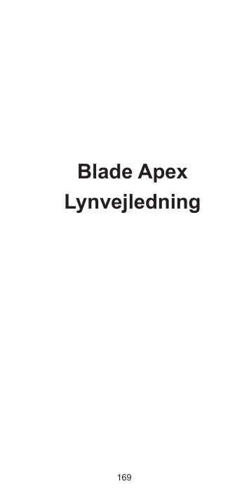 Blade ApexLynvejledning169