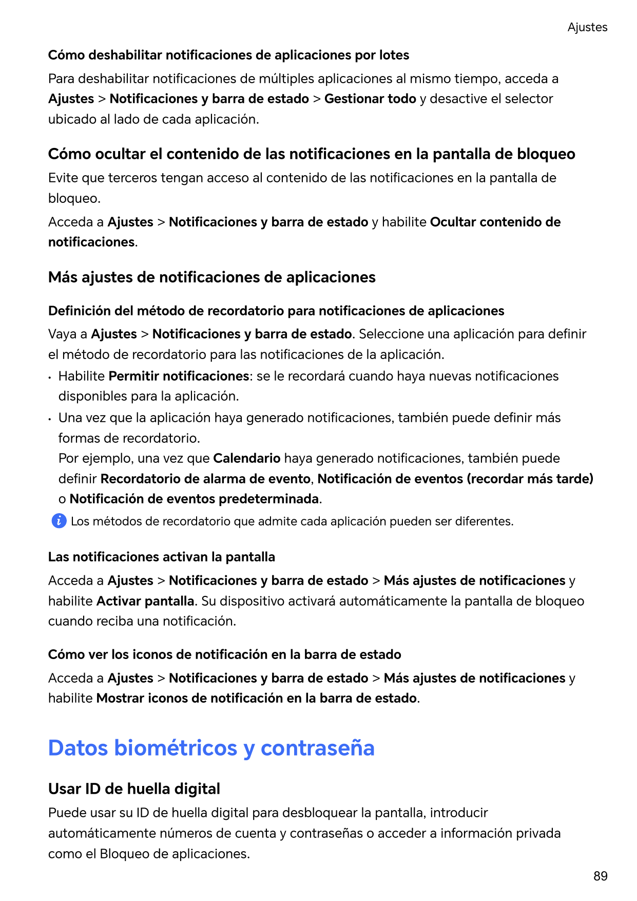 AjustesCómo deshabilitar notificaciones de aplicaciones por lotesPara deshabilitar notificaciones de múltiples aplicaciones al m