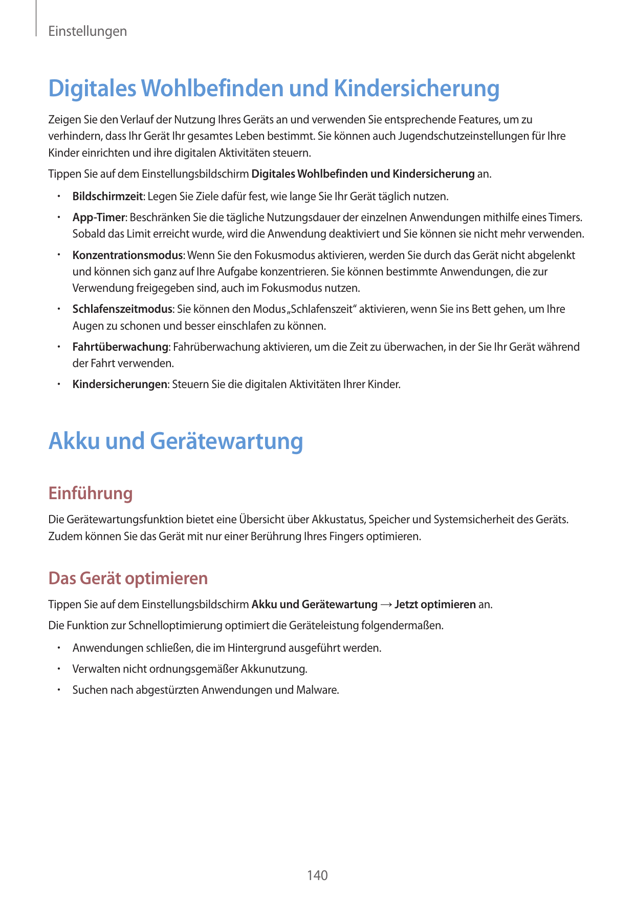 EinstellungenDigitales Wohlbefinden und KindersicherungZeigen Sie den Verlauf der Nutzung Ihres Geräts an und verwenden Sie ents