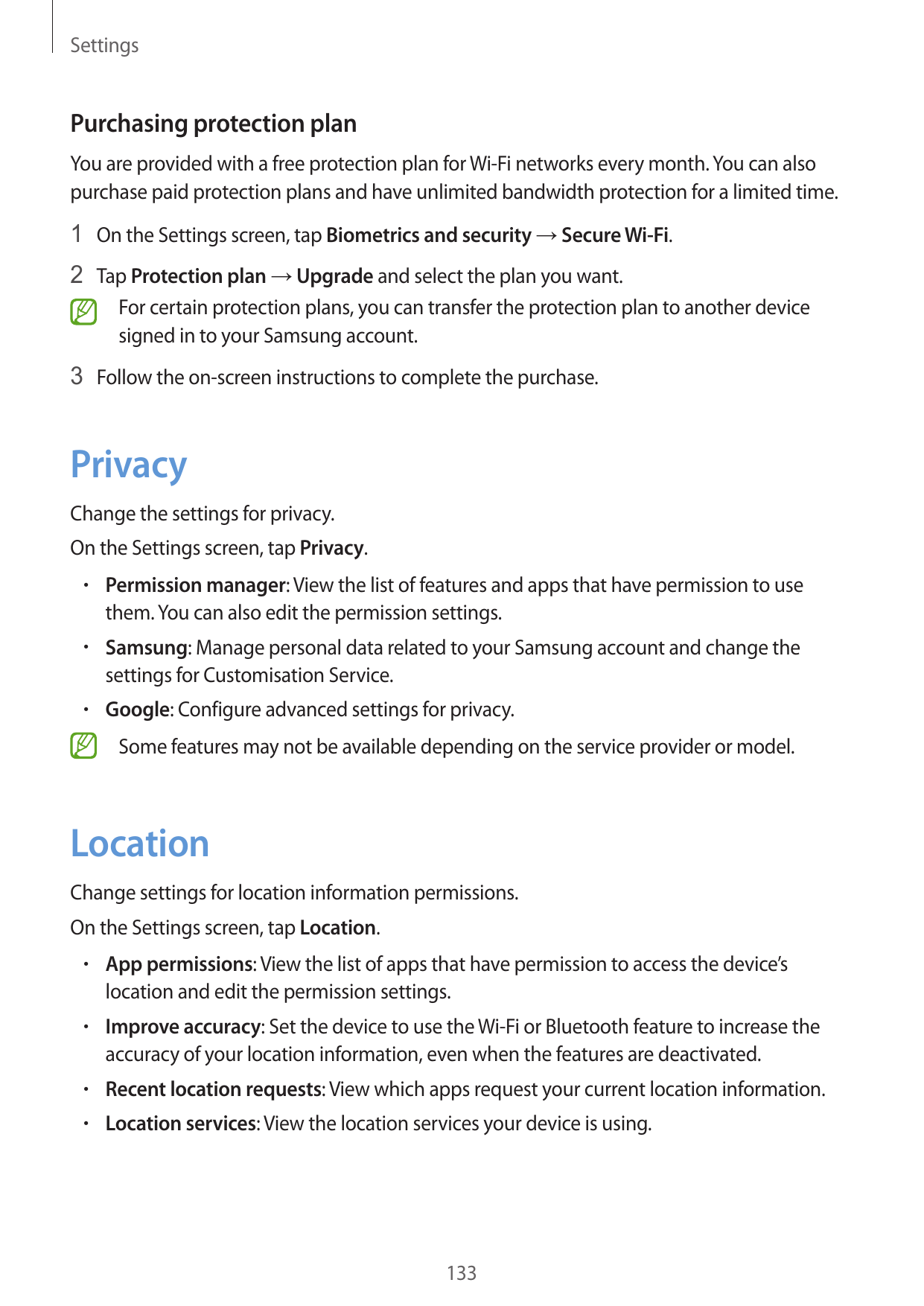 SettingsPurchasing protection planYou are provided with a free protection plan for Wi-Fi networks every month. You can alsopurch