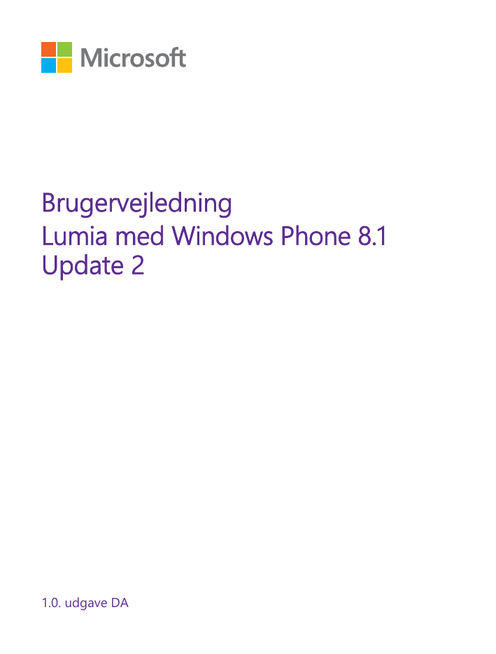 BrugervejledningLumia med Windows Phone 8.1Update 21.0. udgave DA