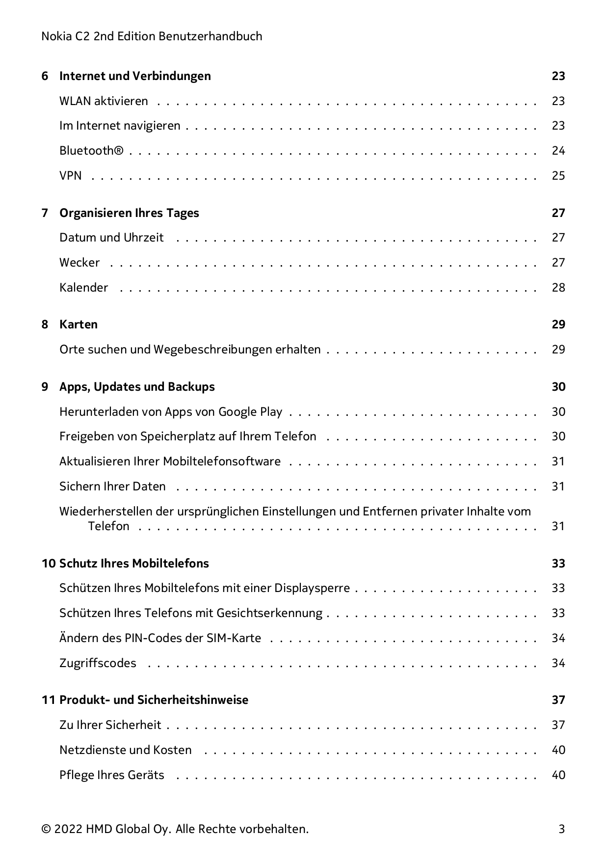 Nokia C2 2nd Edition Benutzerhandbuch6 Internet und Verbindungen23WLAN aktivieren . . . . . . . . . . . . . . . . . . . . . . . 