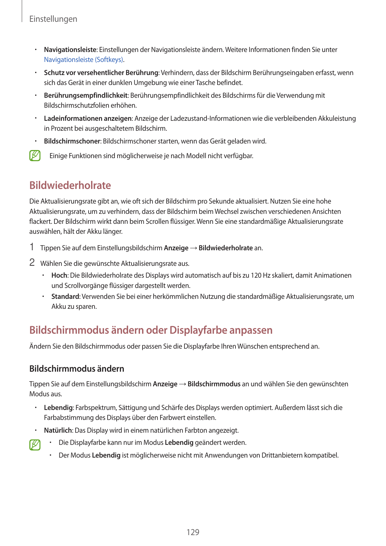 Einstellungen•  Navigationsleiste: Einstellungen der Navigationsleiste ändern. Weitere Informationen finden Sie unterNavigations