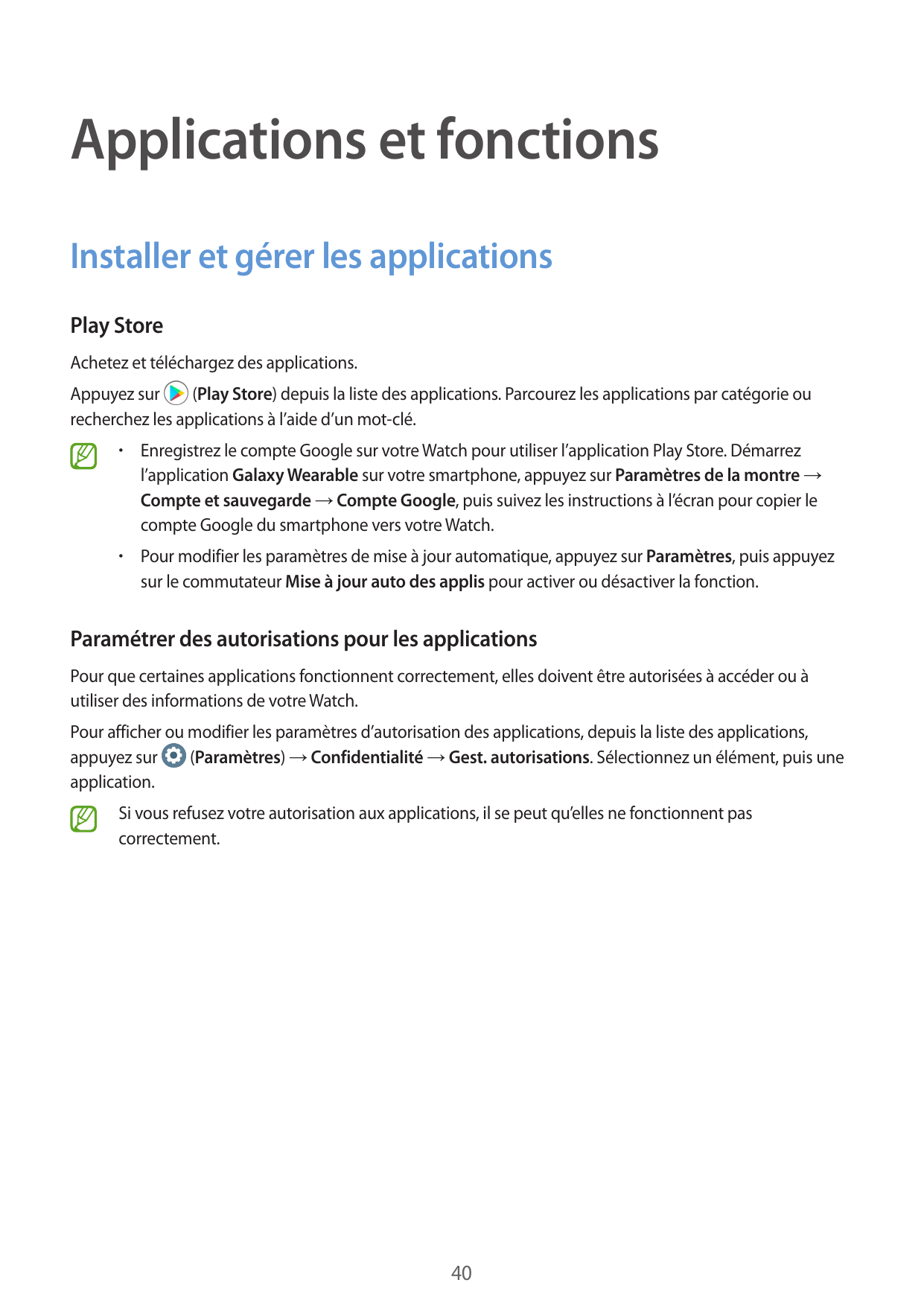 Applications et fonctionsInstaller et gérer les applicationsPlay StoreAchetez et téléchargez des applications.(Play Store) depui