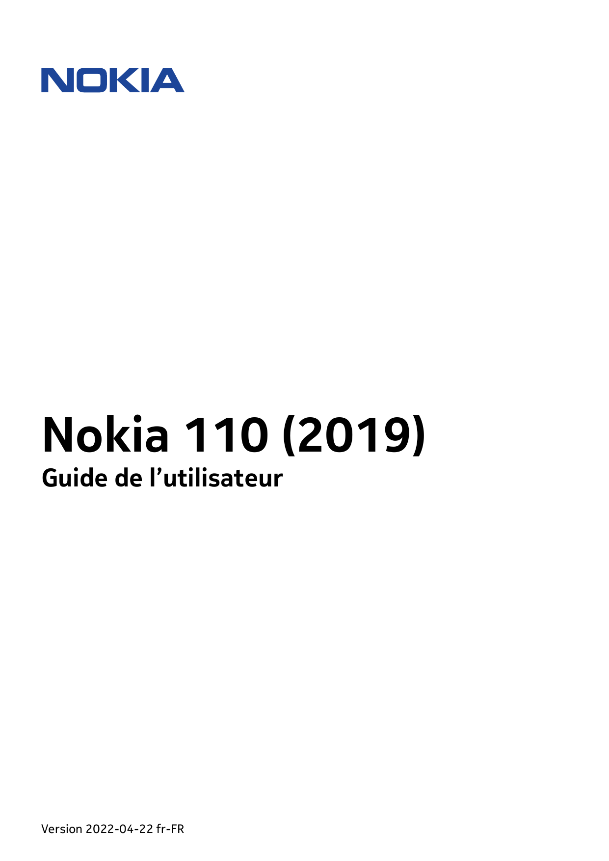 Nokia 110 (2019)Guide de l’utilisateurVersion 2022-04-22 fr-FR