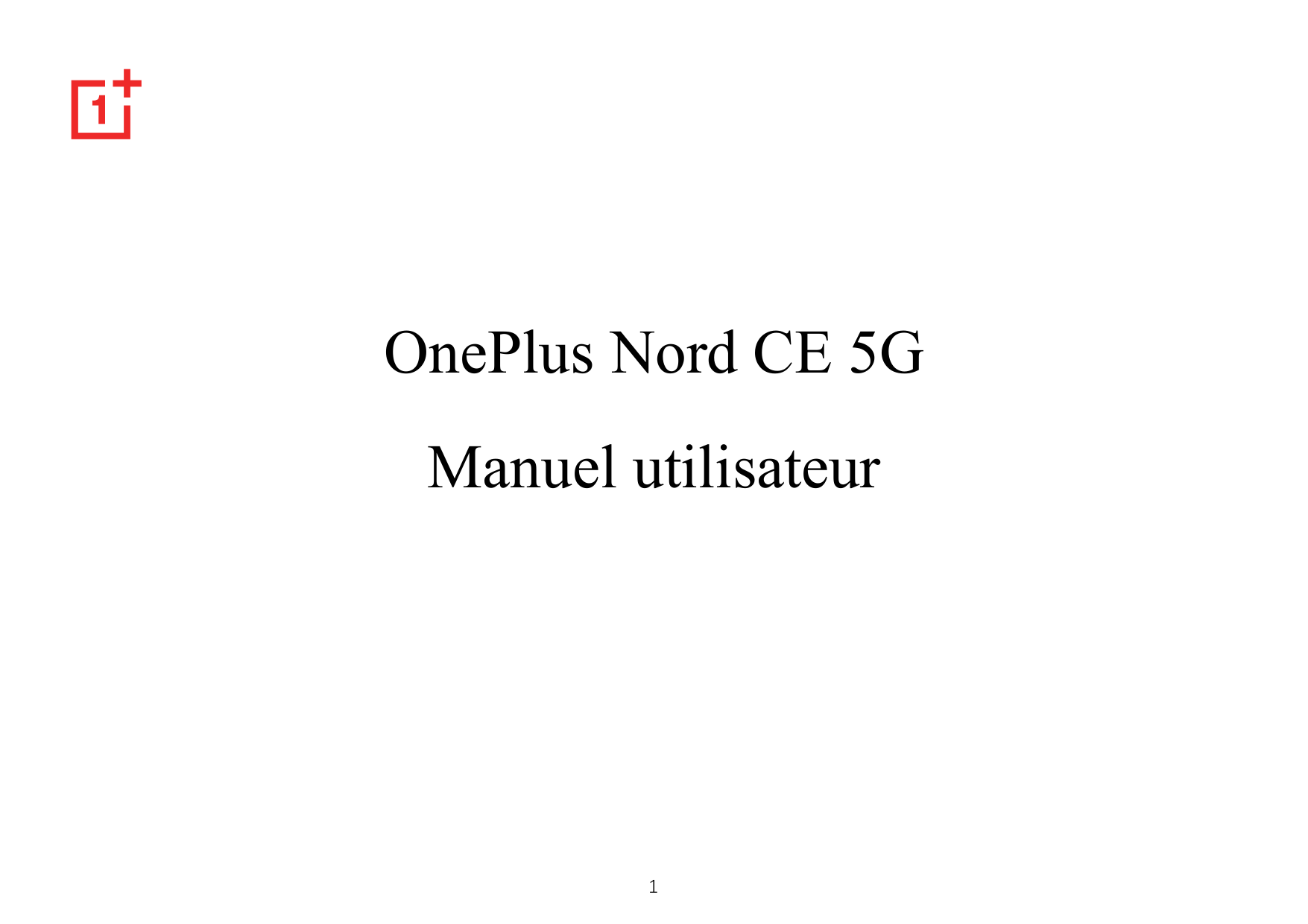 OnePlus Nord CE 5GManuel utilisateur1