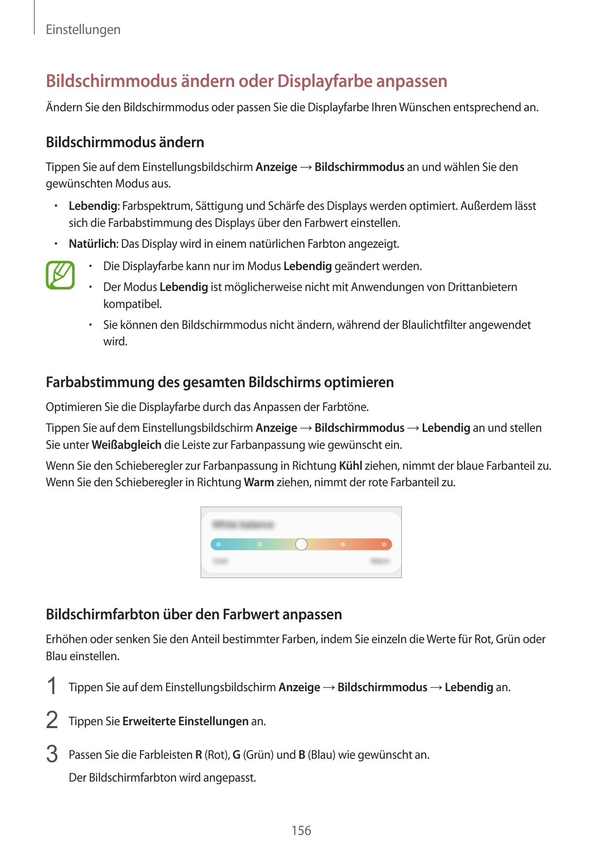 EinstellungenBildschirmmodus ändern oder Displayfarbe anpassenÄndern Sie den Bildschirmmodus oder passen Sie die Displayfarbe Ih