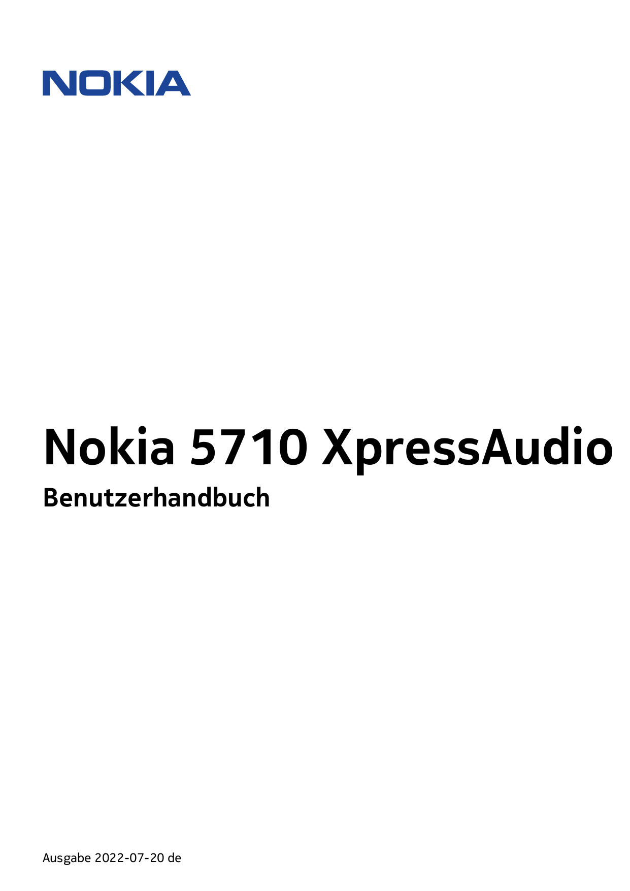 Nokia 5710 XpressAudioBenutzerhandbuchAusgabe 2022-07-20 de