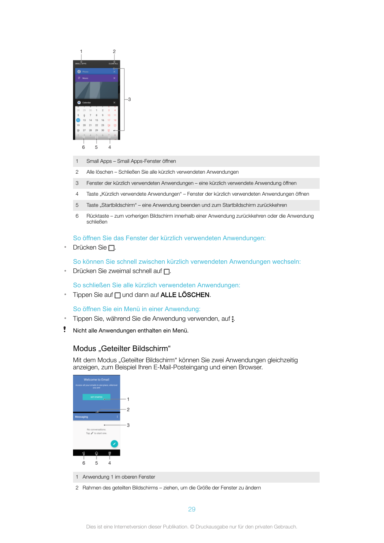 1Small Apps – Small Apps-Fenster öffnen2Alle löschen – Schließen Sie alle kürzlich verwendeten Anwendungen3Fenster der kürzlich 