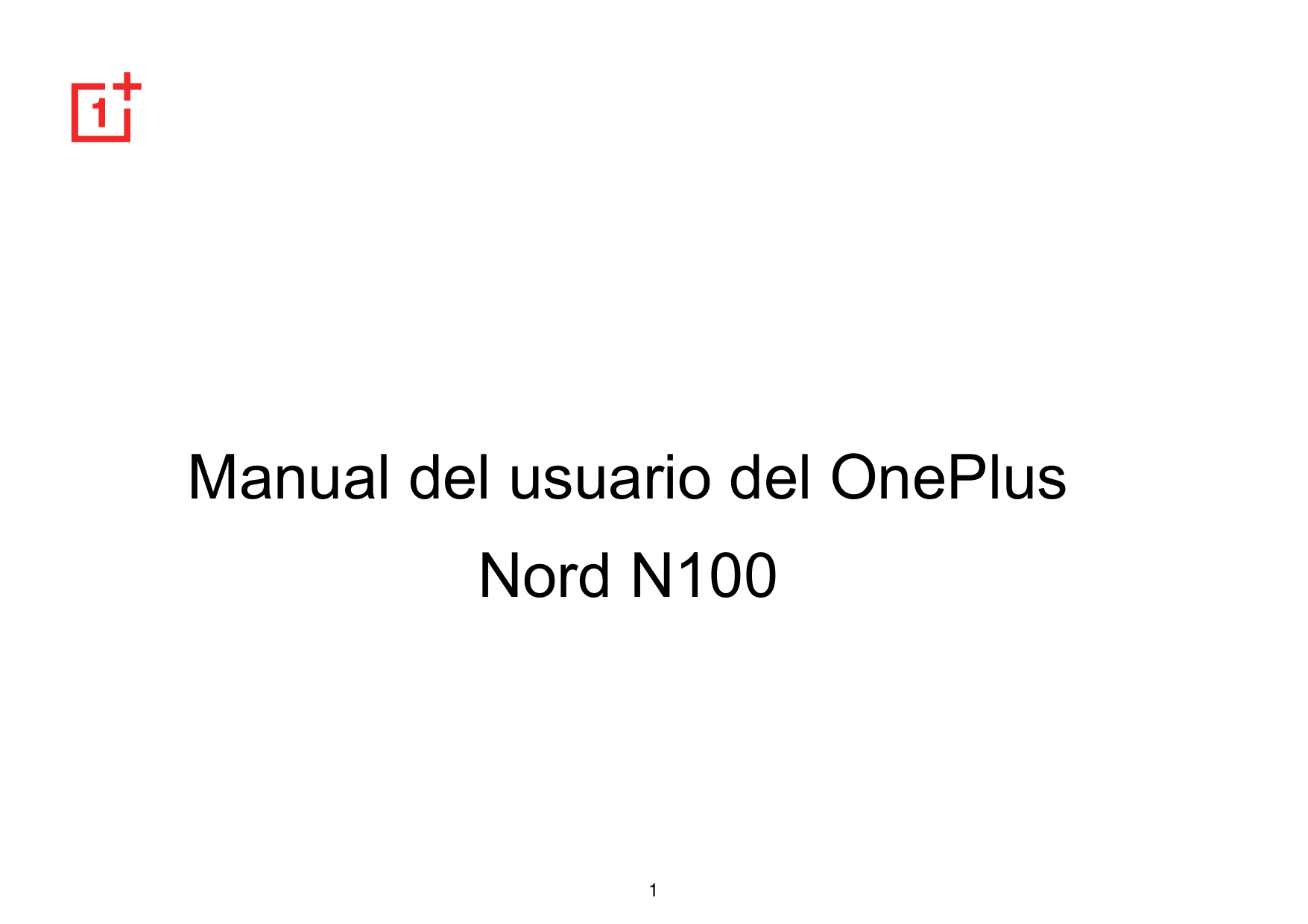 Manual del usuario del OnePlusNord N1001