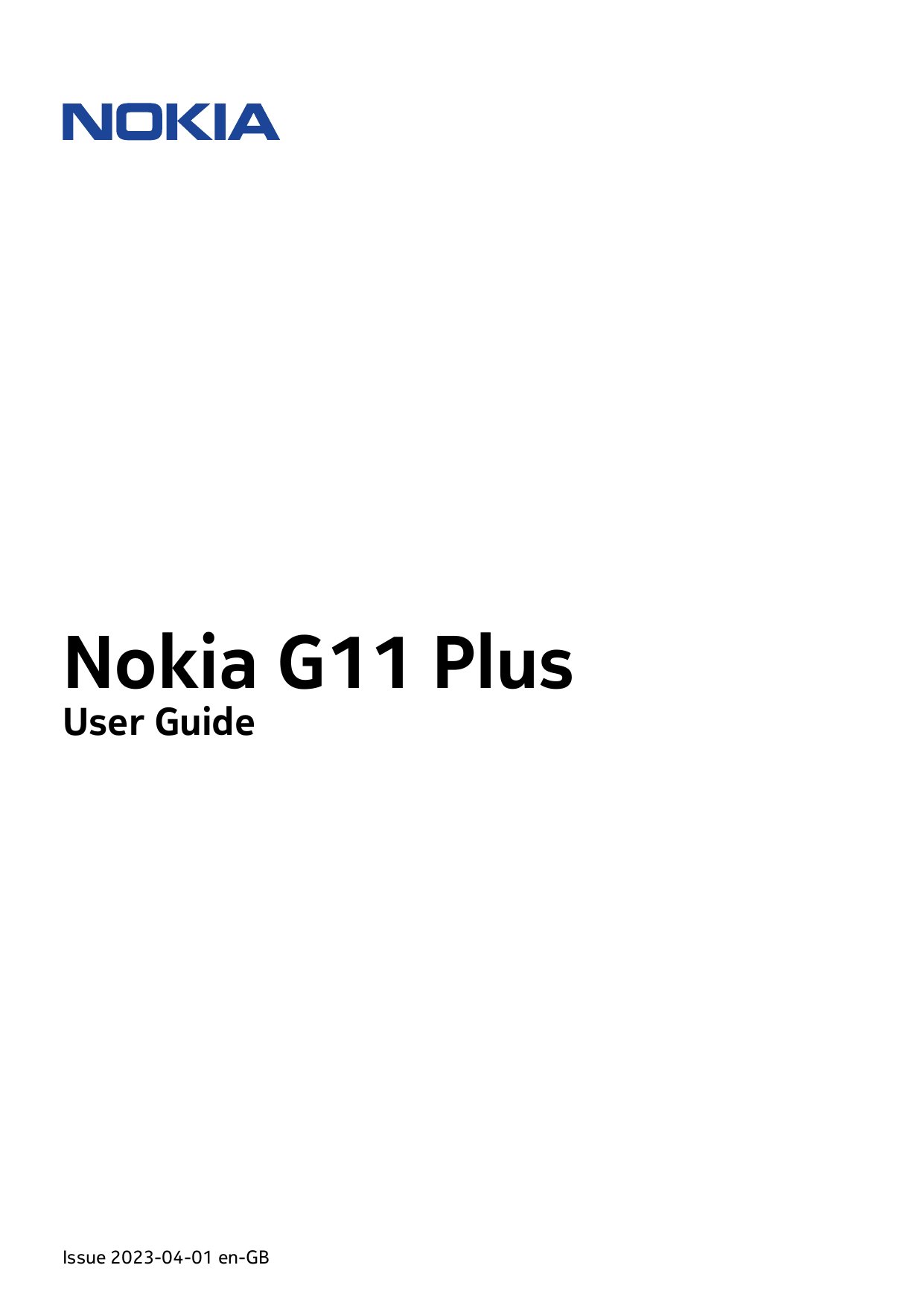 Nokia G11 PlusUser GuideIssue 2023-04-01 en-GB
