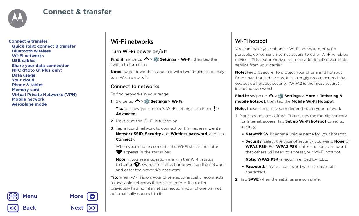 Connect & transferConnect & transferQuick start: connect & transferBluetooth wirelessWi-Fi networksUSB cablesShare your data con