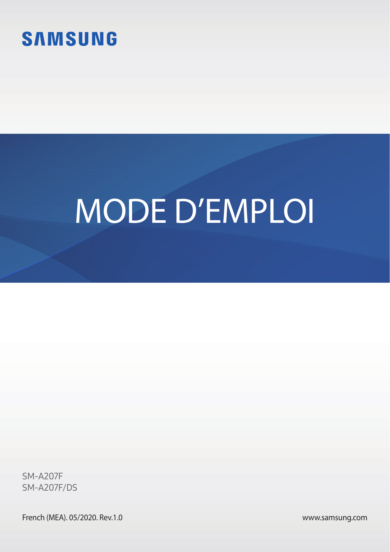 MODE D’EMPLOISM-A207FSM-A207F/DSFrench (MEA). 05/2020. Rev.1.0www.samsung.com
