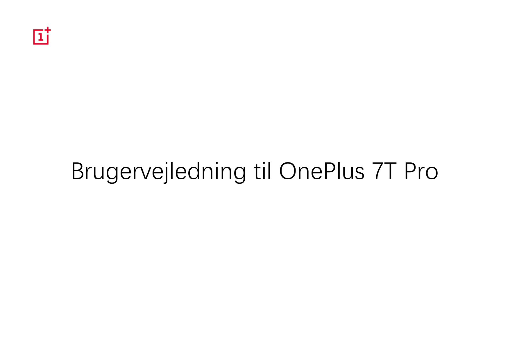 Brugervejledning til OnePlus 7T Pro