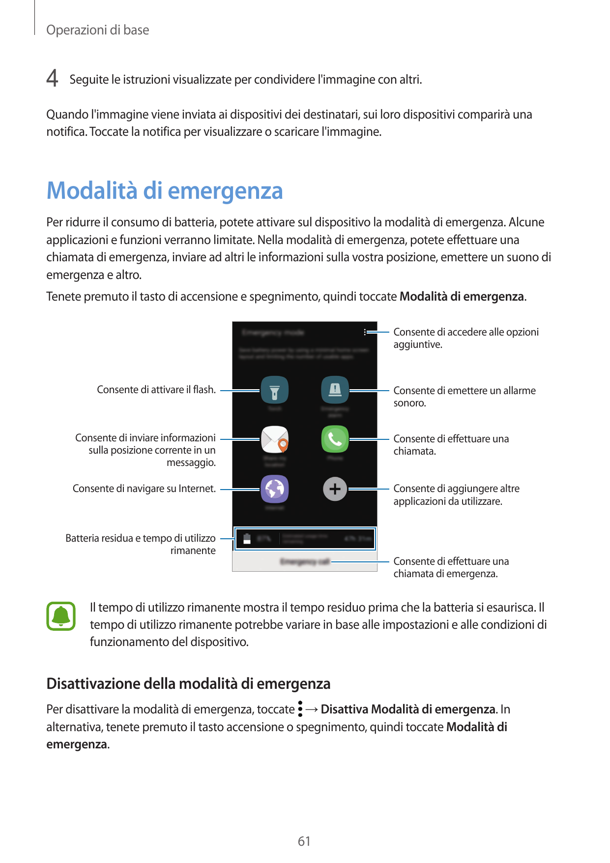 Operazioni di base4 Seguite le istruzioni visualizzate per condividere l'immagine con altri.Quando l'immagine viene inviata ai d