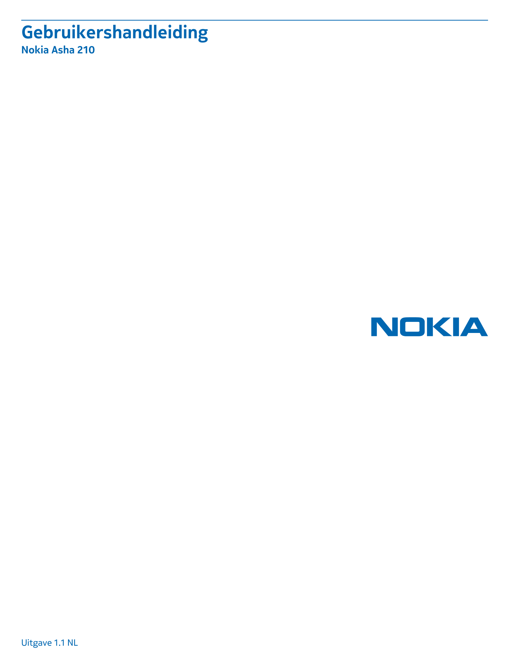 Gebruikershandleiding
Nokia Asha 210
Uitgave 1.1 NL