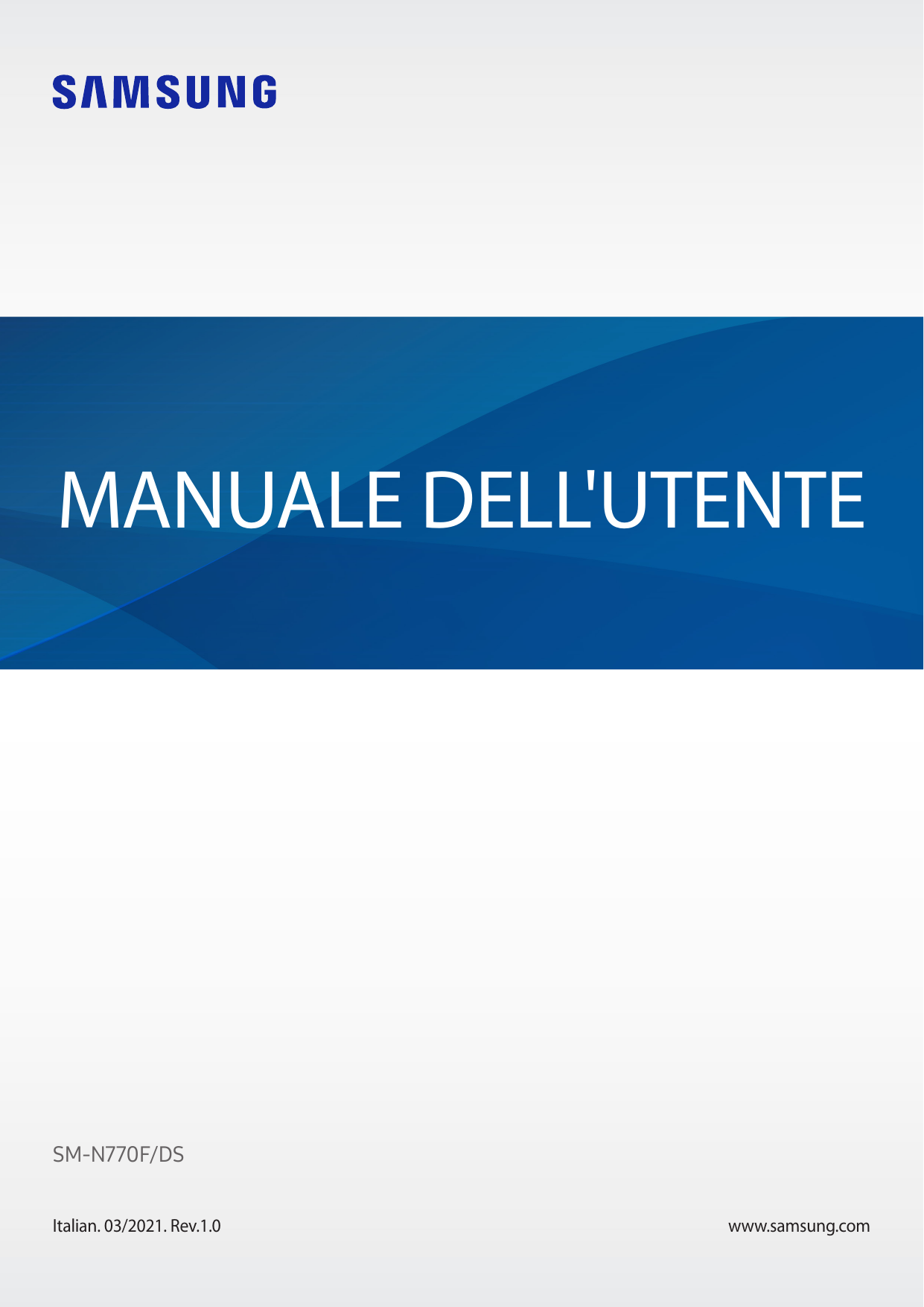 MANUALE DELL'UTENTESM-N770F/DSItalian. 03/2021. Rev.1.0www.samsung.com