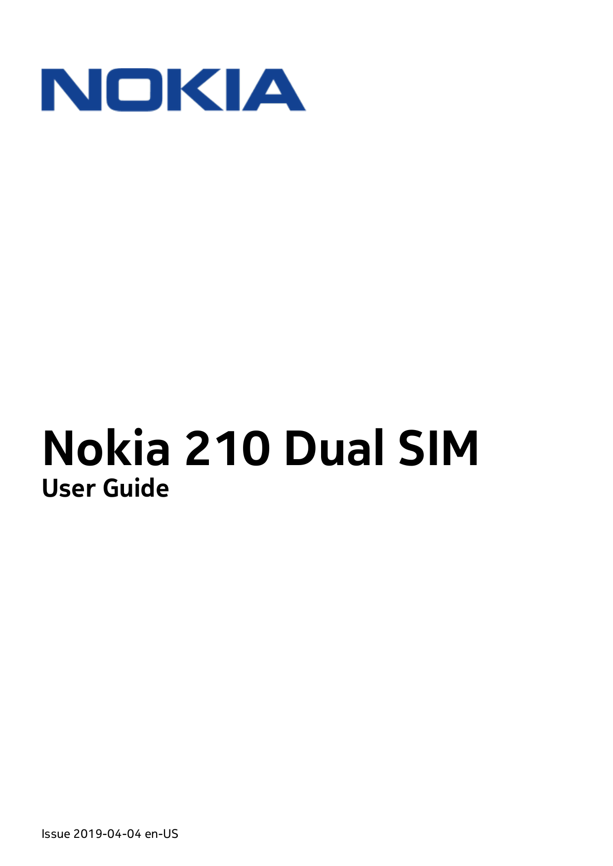 Nokia 210 Dual SIMUser GuideIssue 2019-04-04 en-US