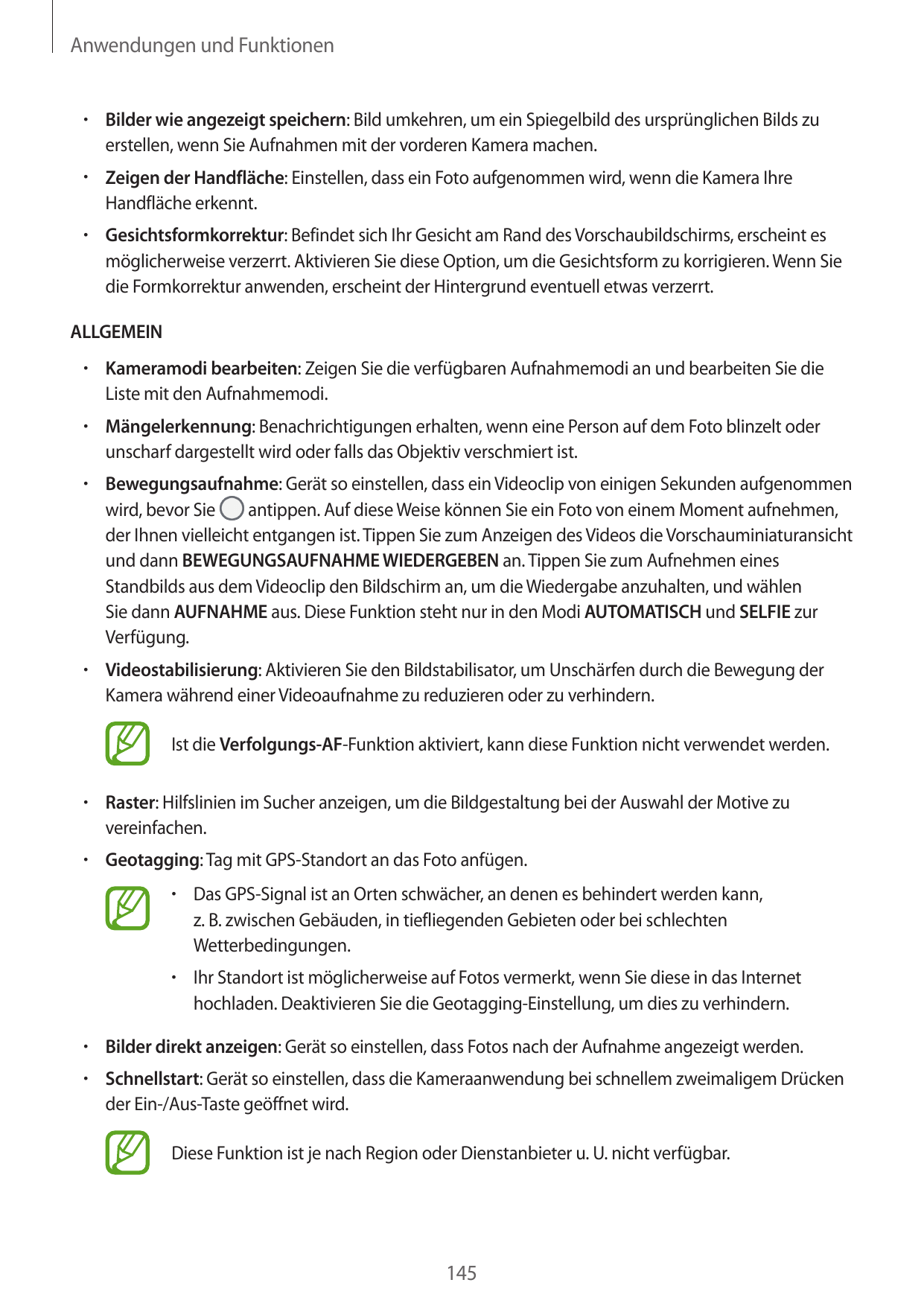 Anwendungen und Funktionen• Bilder wie angezeigt speichern: Bild umkehren, um ein Spiegelbild des ursprünglichen Bilds zuerstell