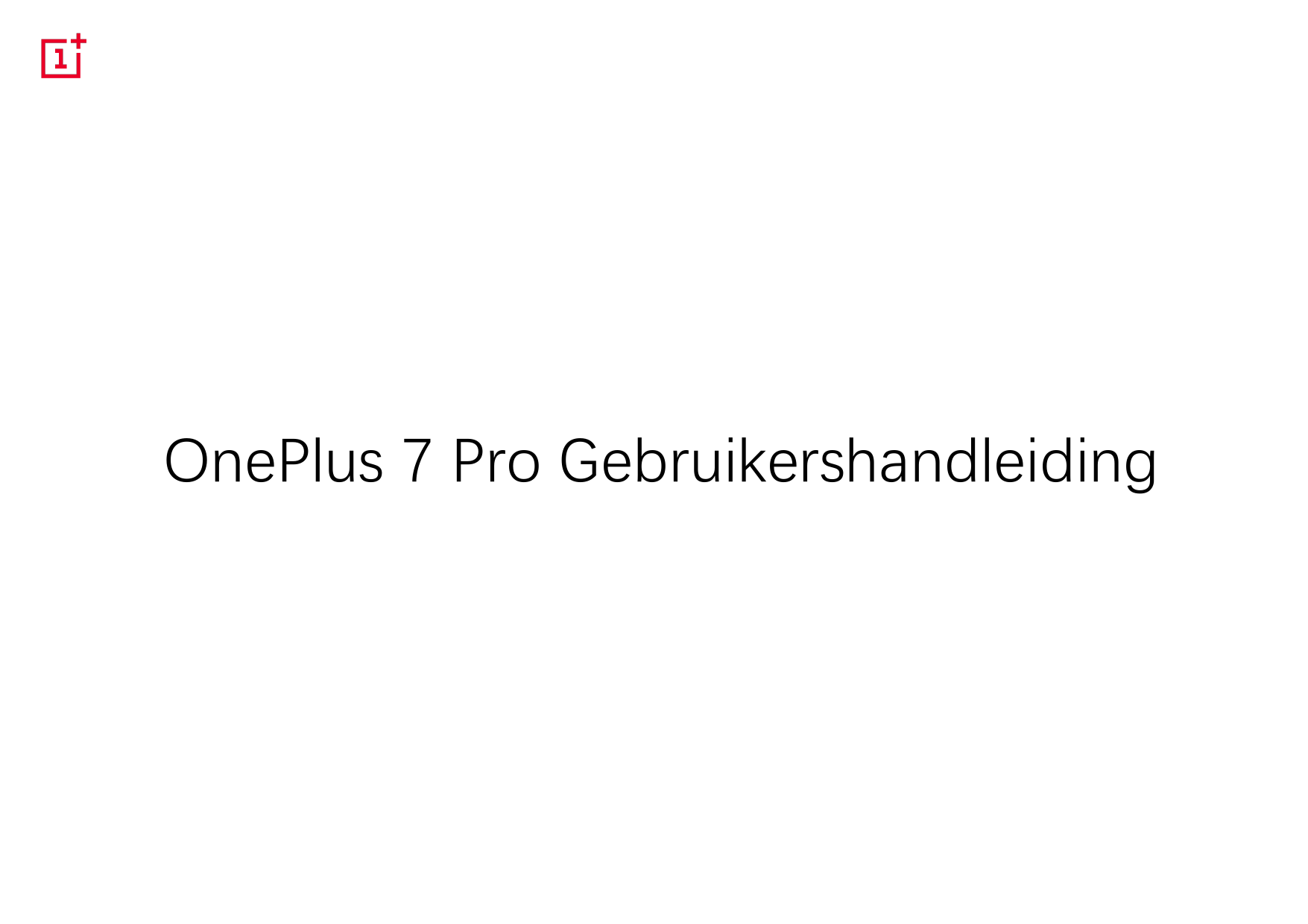 OnePlus 7 Pro Gebruikershandleiding