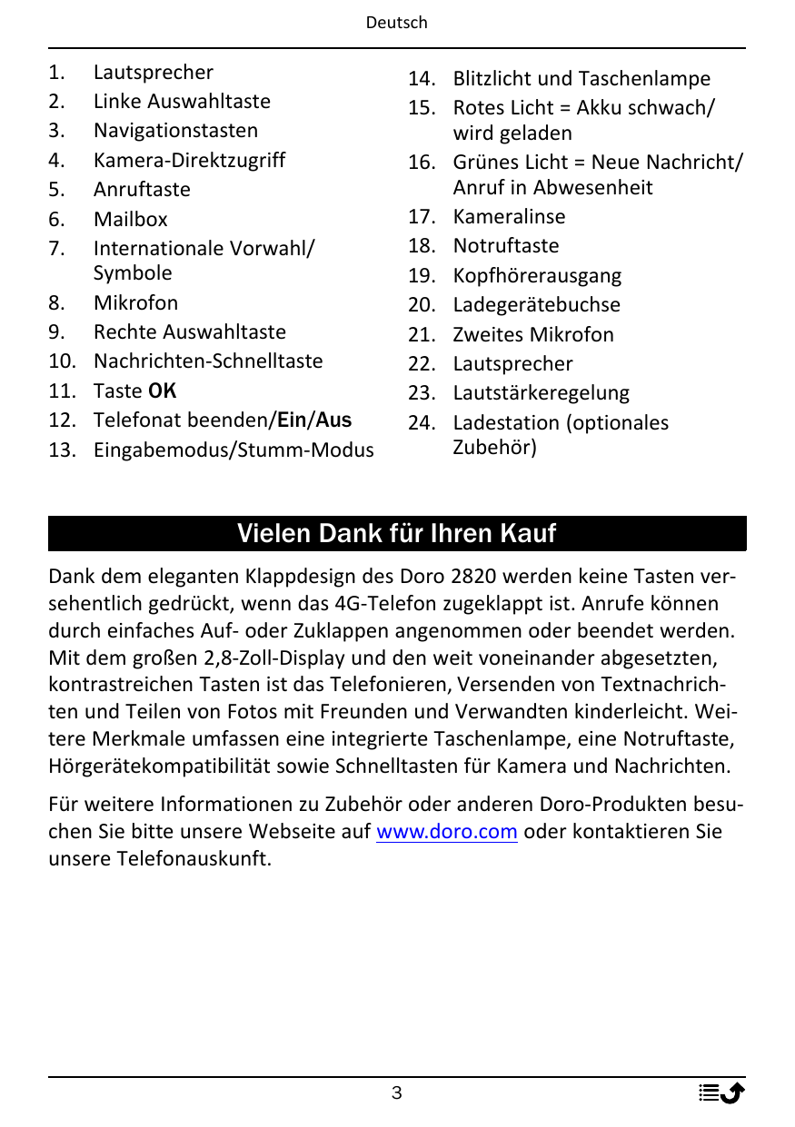 Deutsch1.2.3.4.5.6.7.8.9.10.11.12.13.LautsprecherLinke AuswahltasteNavigationstastenKamera-DirektzugriffAnruftasteMailboxInterna