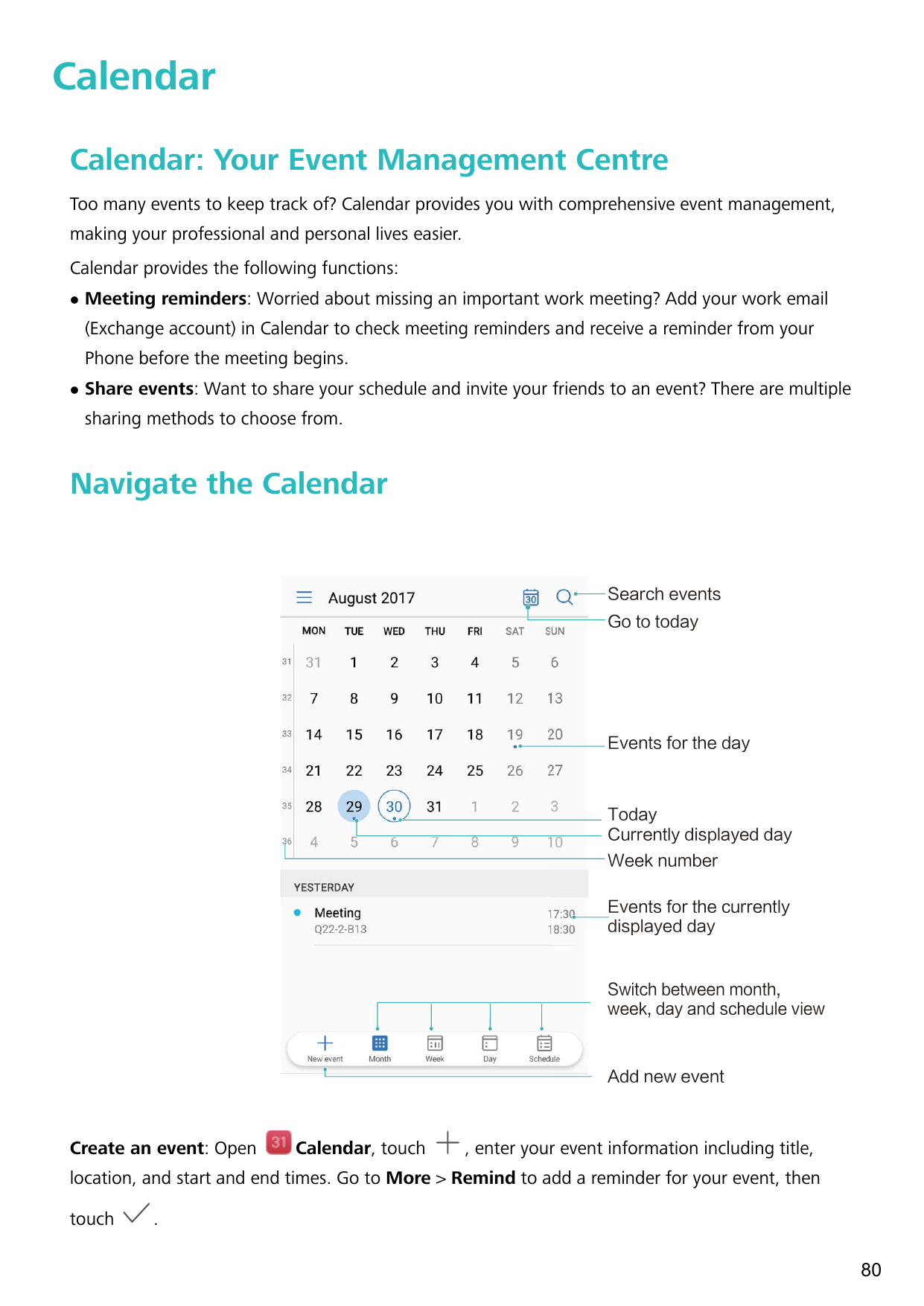 CalendarCalendar: Your Event Management CentreToo many events to keep track of? Calendar provides you with comprehensive event m
