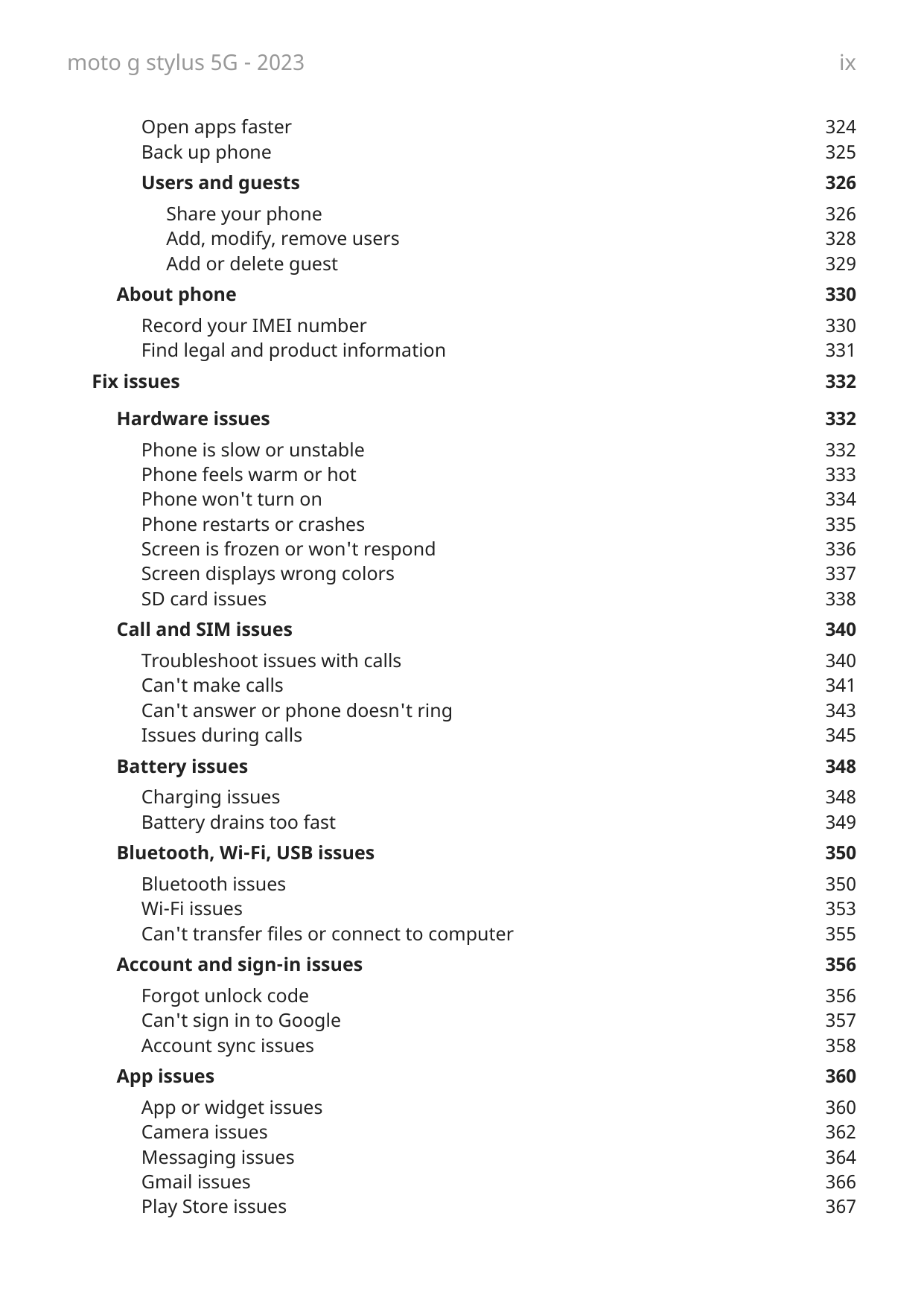 moto g stylus 5G - 2023ixOpen apps fasterBack up phone324325Users and guests326Share your phoneAdd, modify, remove usersAdd or d