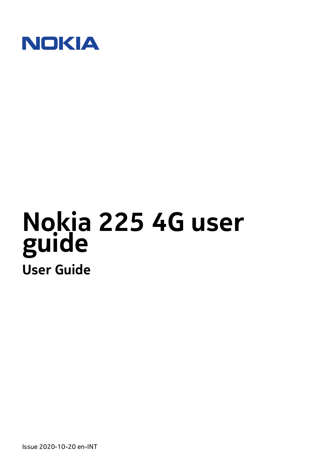 Nokia 225 4G userguideUser GuideIssue 2020-10-20 en-INT