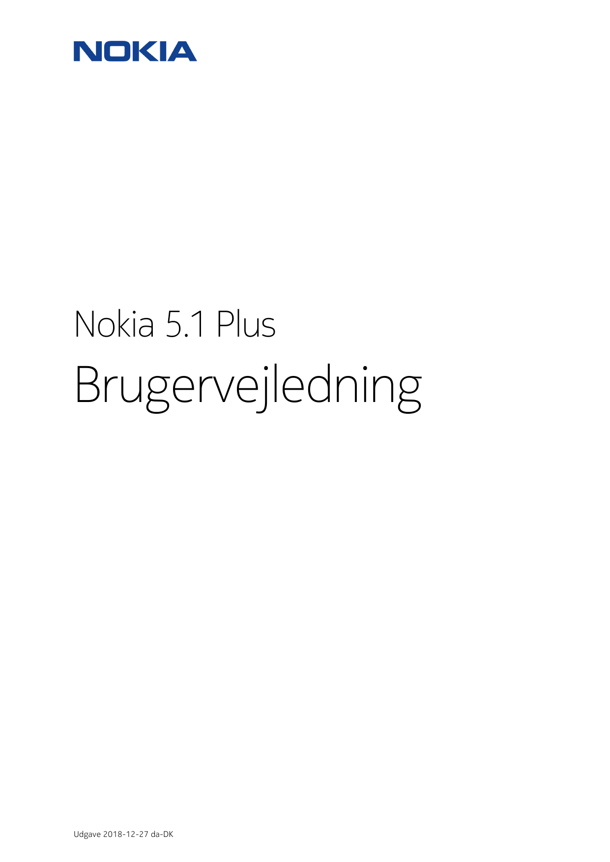 Nokia 5.1 PlusBrugervejledningUdgave 2018-12-27 da-DK
