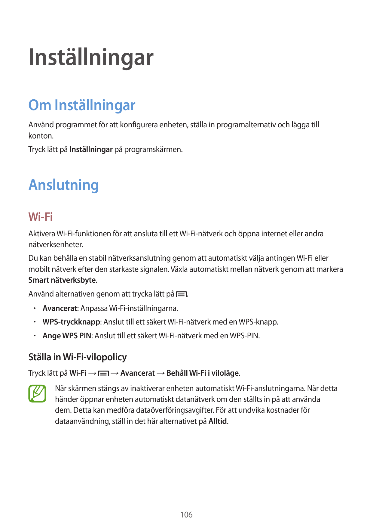 InställningarOm InställningarAnvänd programmet för att konfigurera enheten, ställa in programalternativ och lägga tillkonton.Try