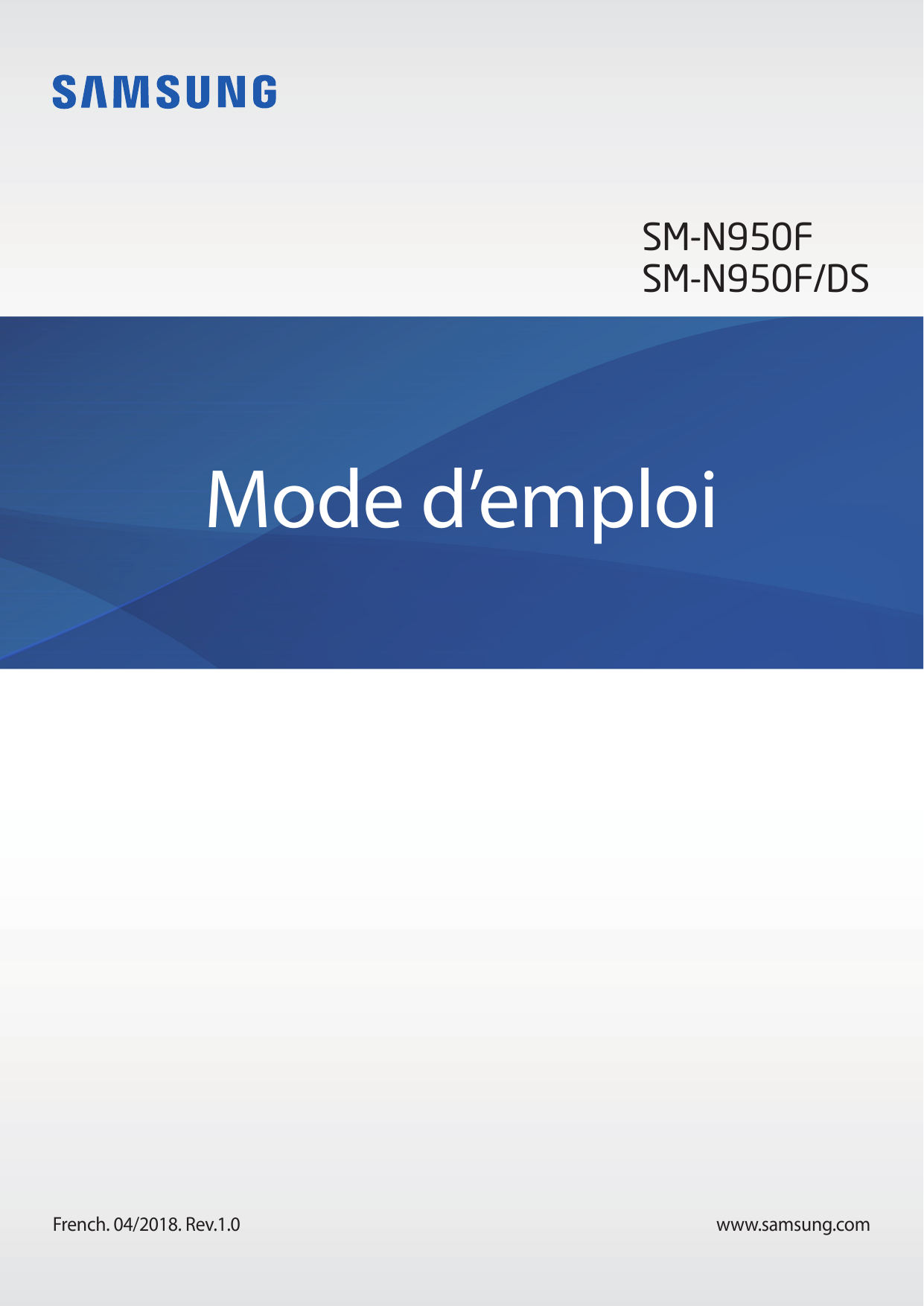 SM-N950FSM-N950F/DSMode d’emploiFrench. 04/2018. Rev.1.0www.samsung.com