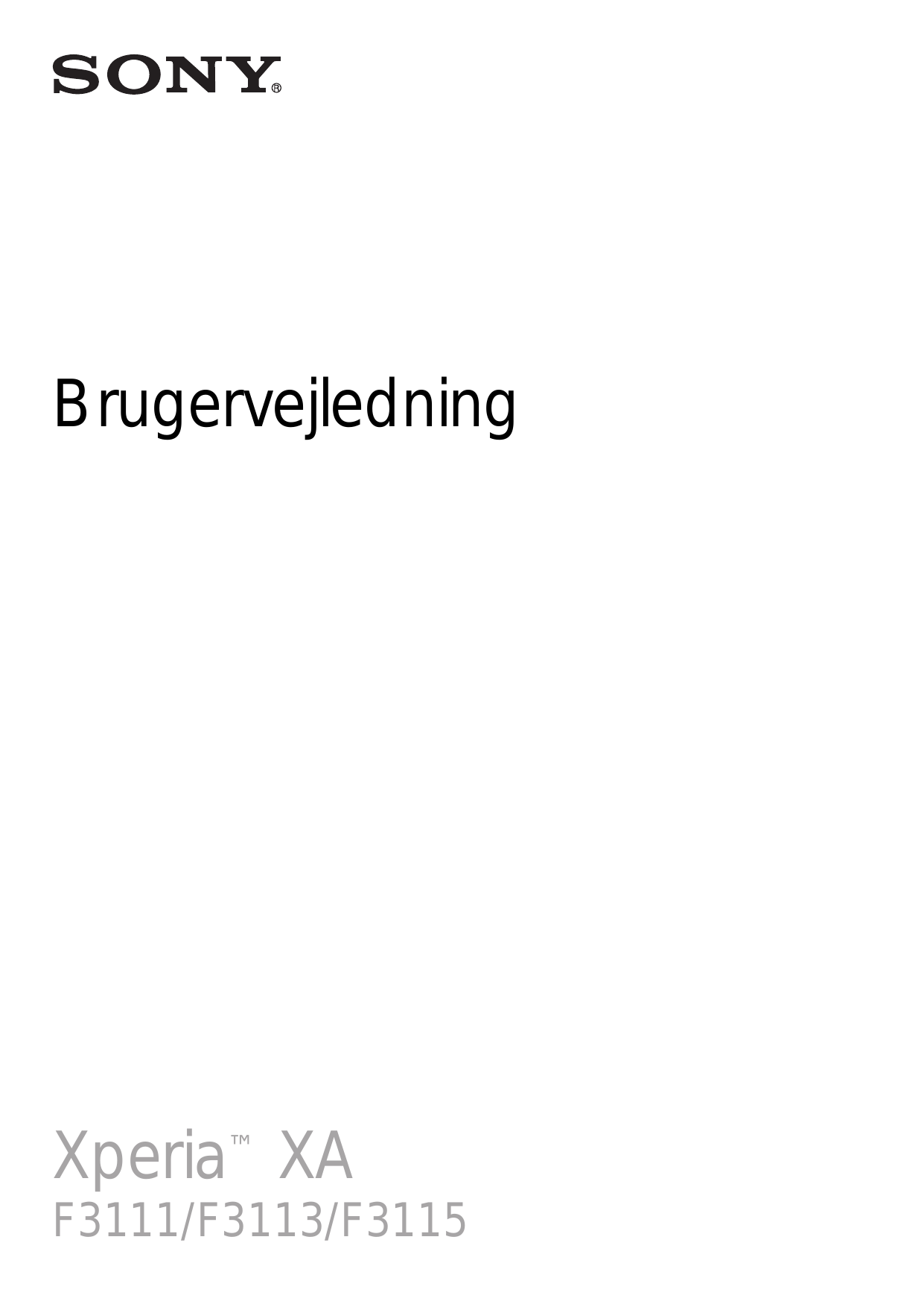 BrugervejledningXperia™ XAF3111/F3113/F3115