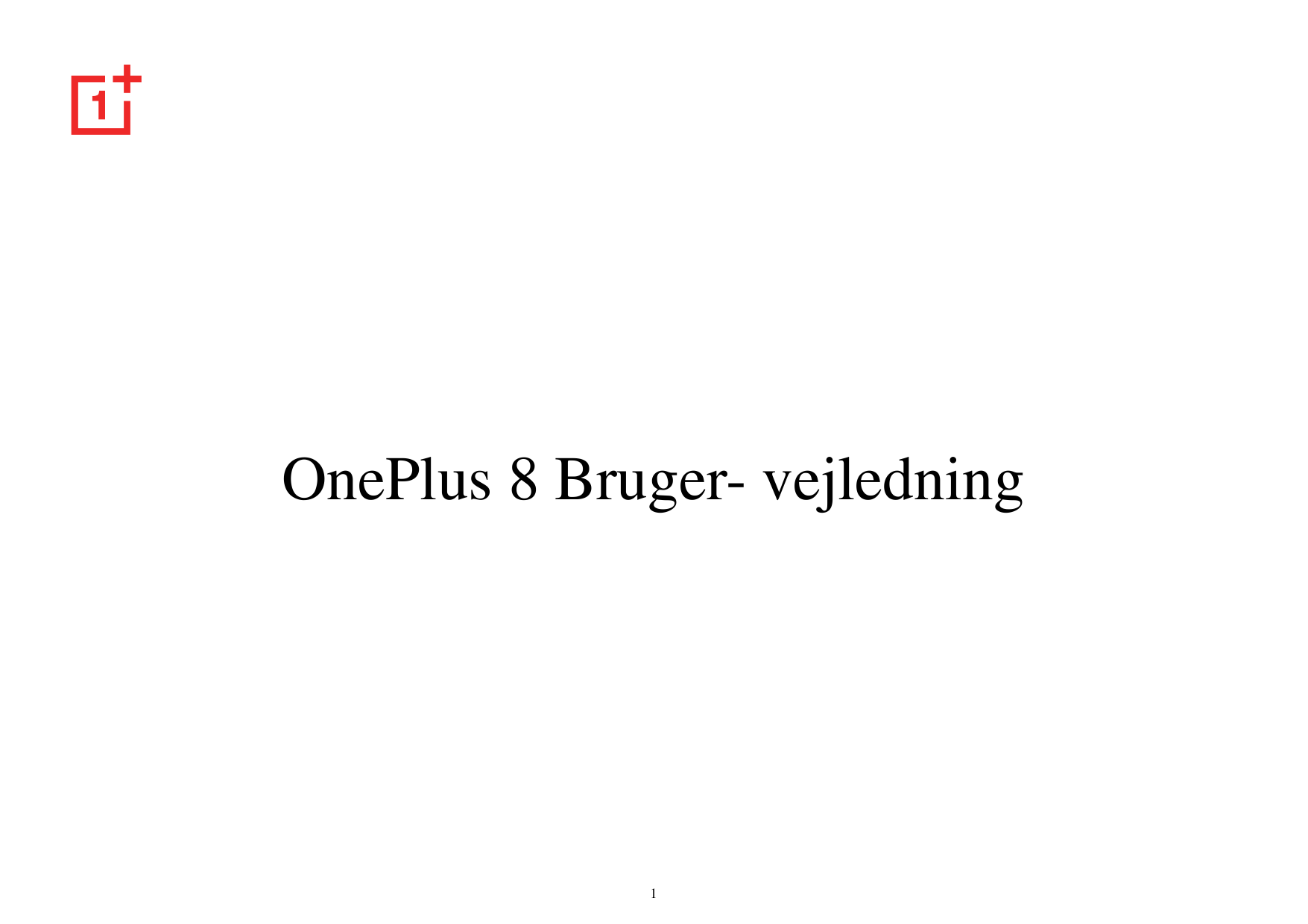 OnePlus 8 Bruger- vejledning1