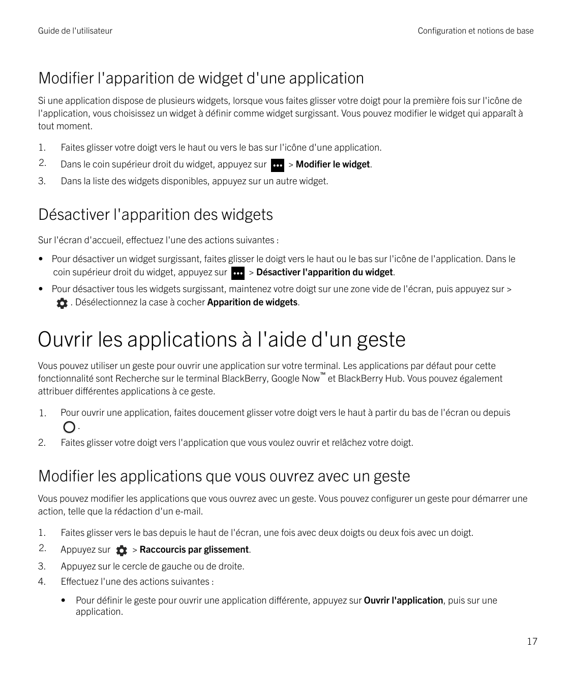 Guide de l'utilisateurConfiguration et notions de baseModifier l'apparition de widget d'une applicationSi une application dispos
